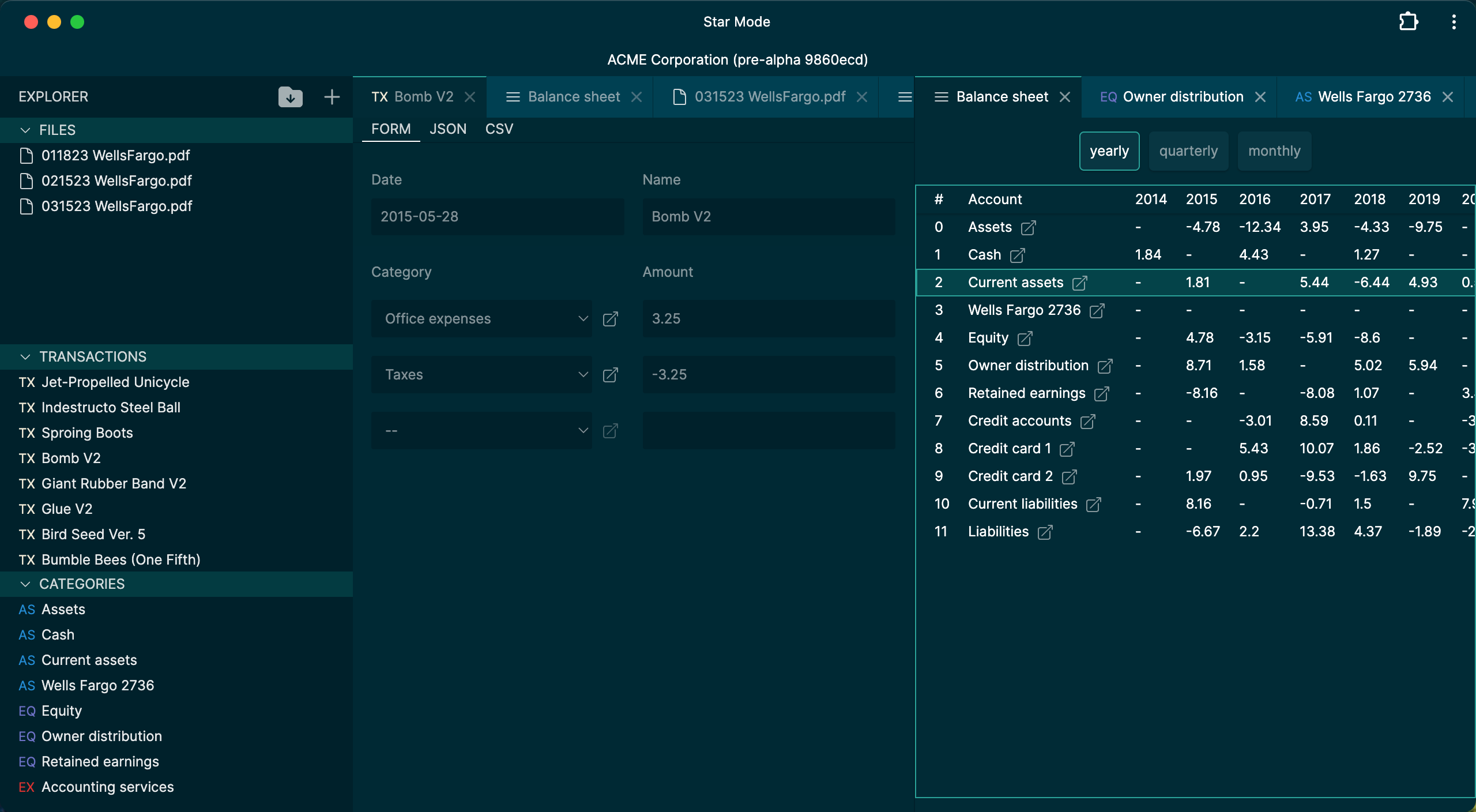 Screenshot of the STΛR MODE user interface